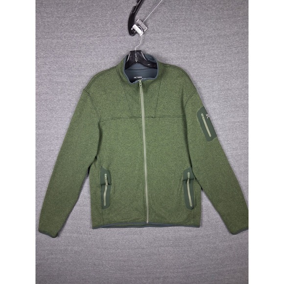 Arcteryx Mens Jacket XL Full Zip Green Fleece Sweater Covert Cardigan Gorpcore - Picture 1 of 7